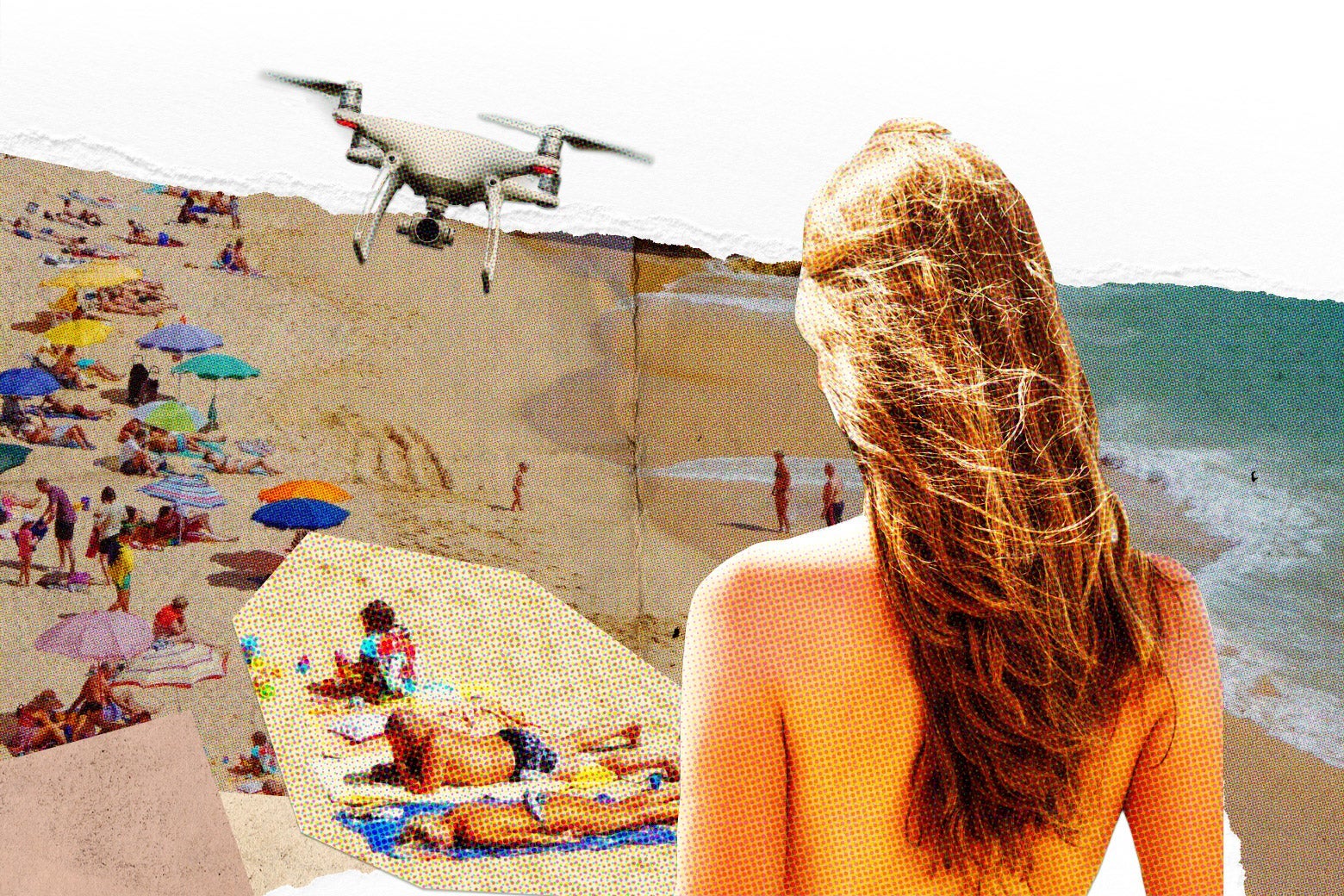 Drone footage nude beach fan image.